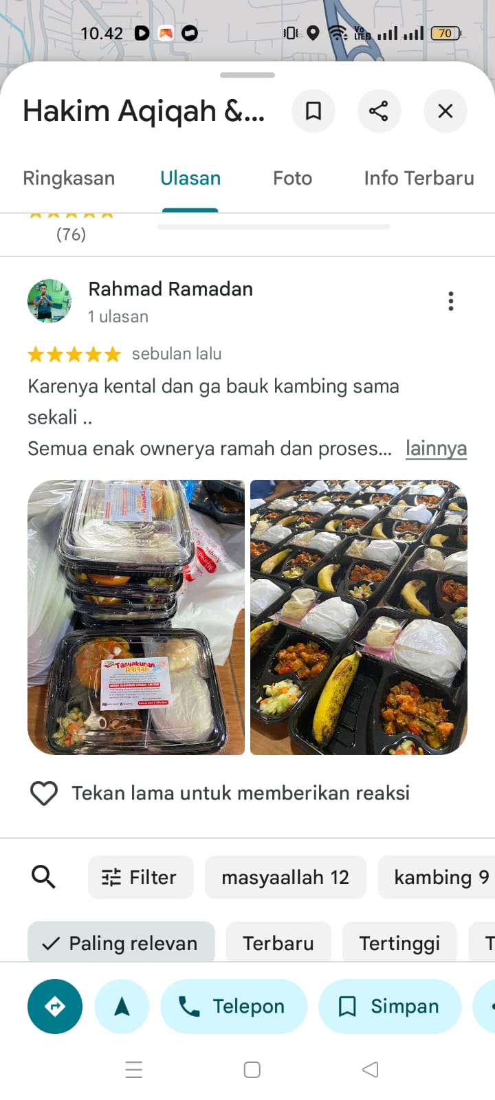 Review jujur pelanggan di Google Maps 1
