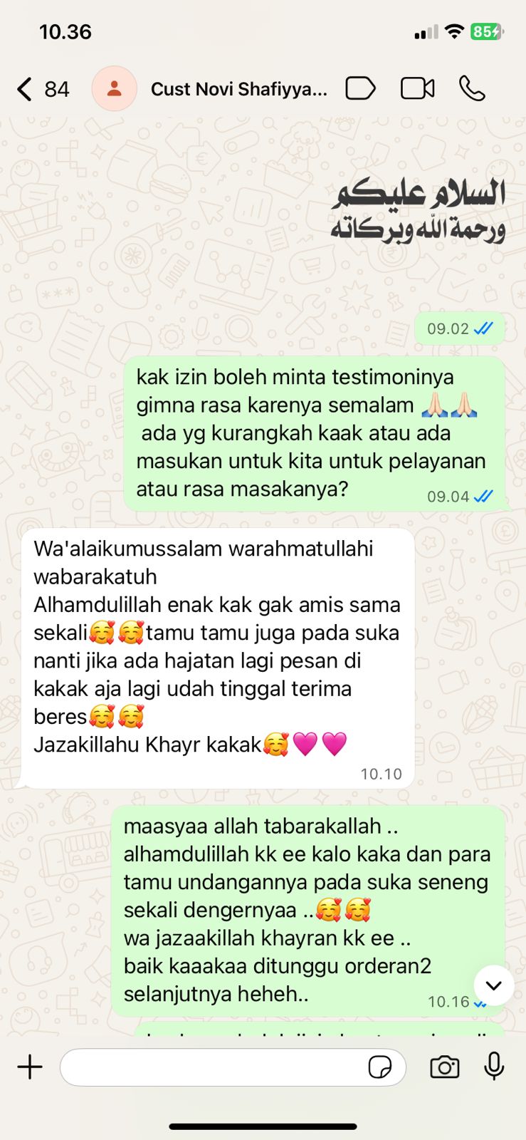 Testimoni pelanggan kami 4